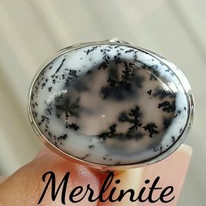 Dendritic Opal Ring Sterling Silver